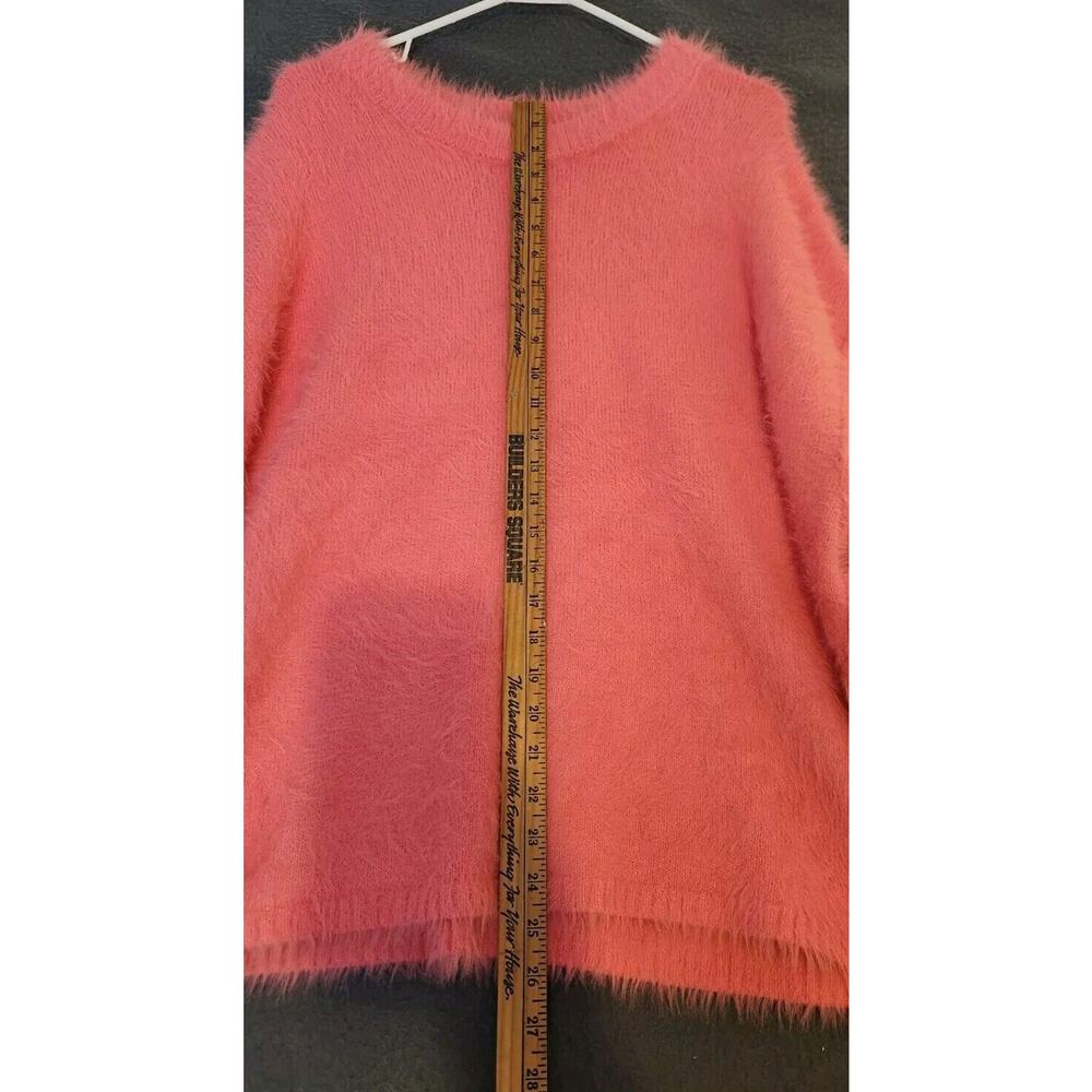 Free‎ People Harrison Fuzzy Oversized Sweater M Pink Teddy Furry Eyelash NWT - Picture 4 of 10